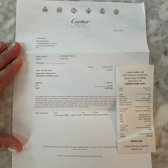 18K Yellow Gold Juste un Clou Ring Size 70mm (US Size 13) - Picture 9 of 9